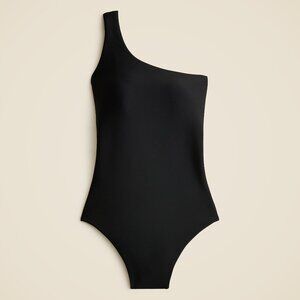 J. Crew Classic Black One-Shoulder Swimsuit